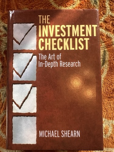 Investment checklist the - the, art